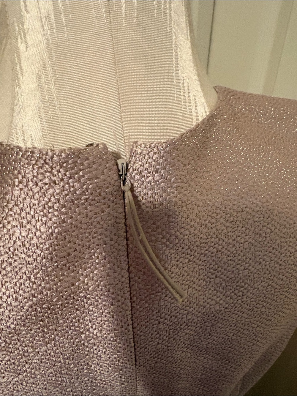 J. Mendel Shimmering Light champagne  glitter Sheath Dress size 10 $910 - Picture 8 of 10